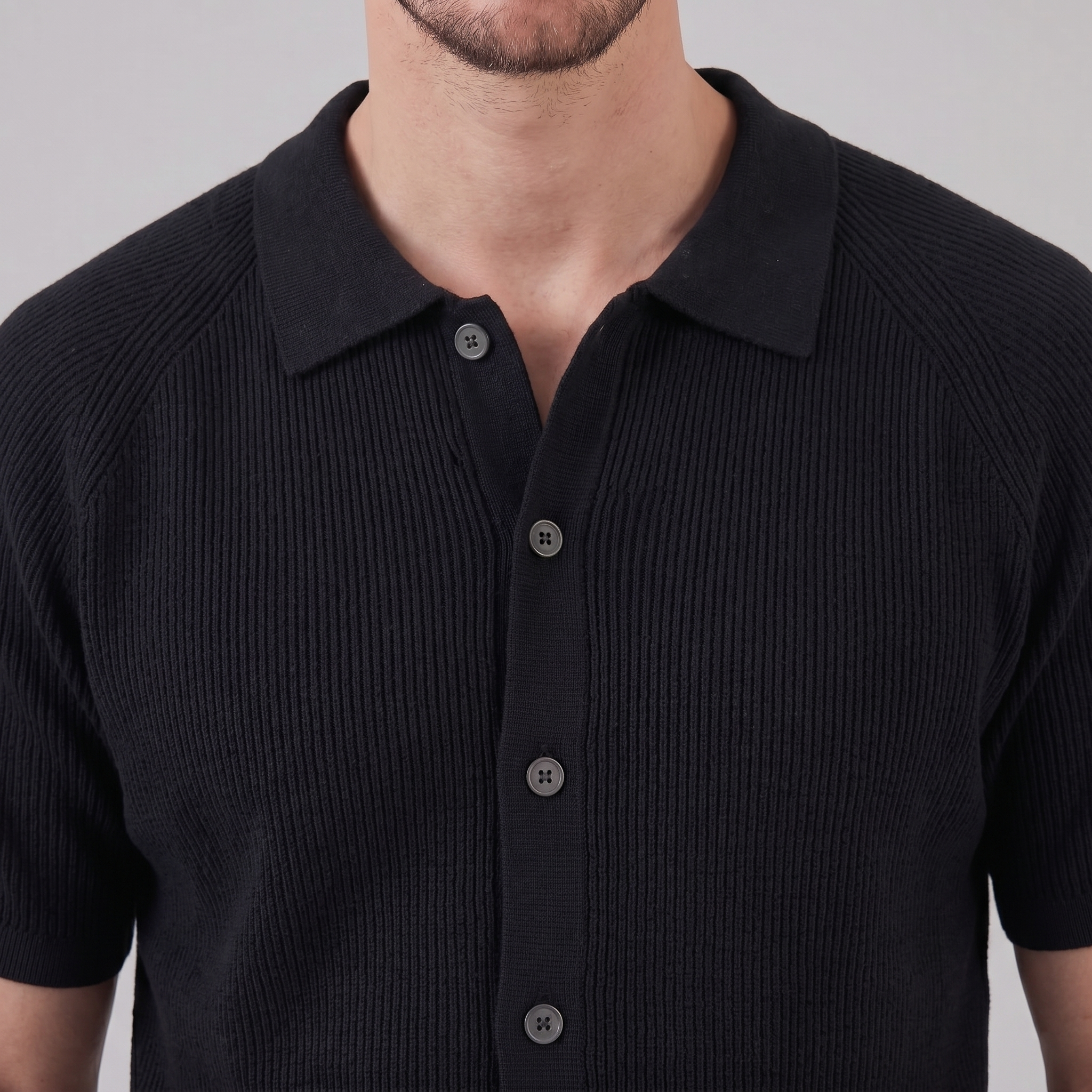 Timeless Long Sleeve Polo in Classic Navy