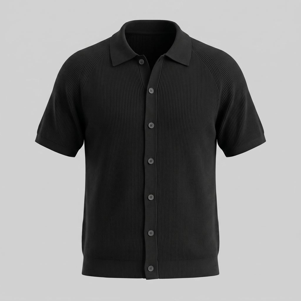 Timeless Long Sleeve Polo in Classic Navy