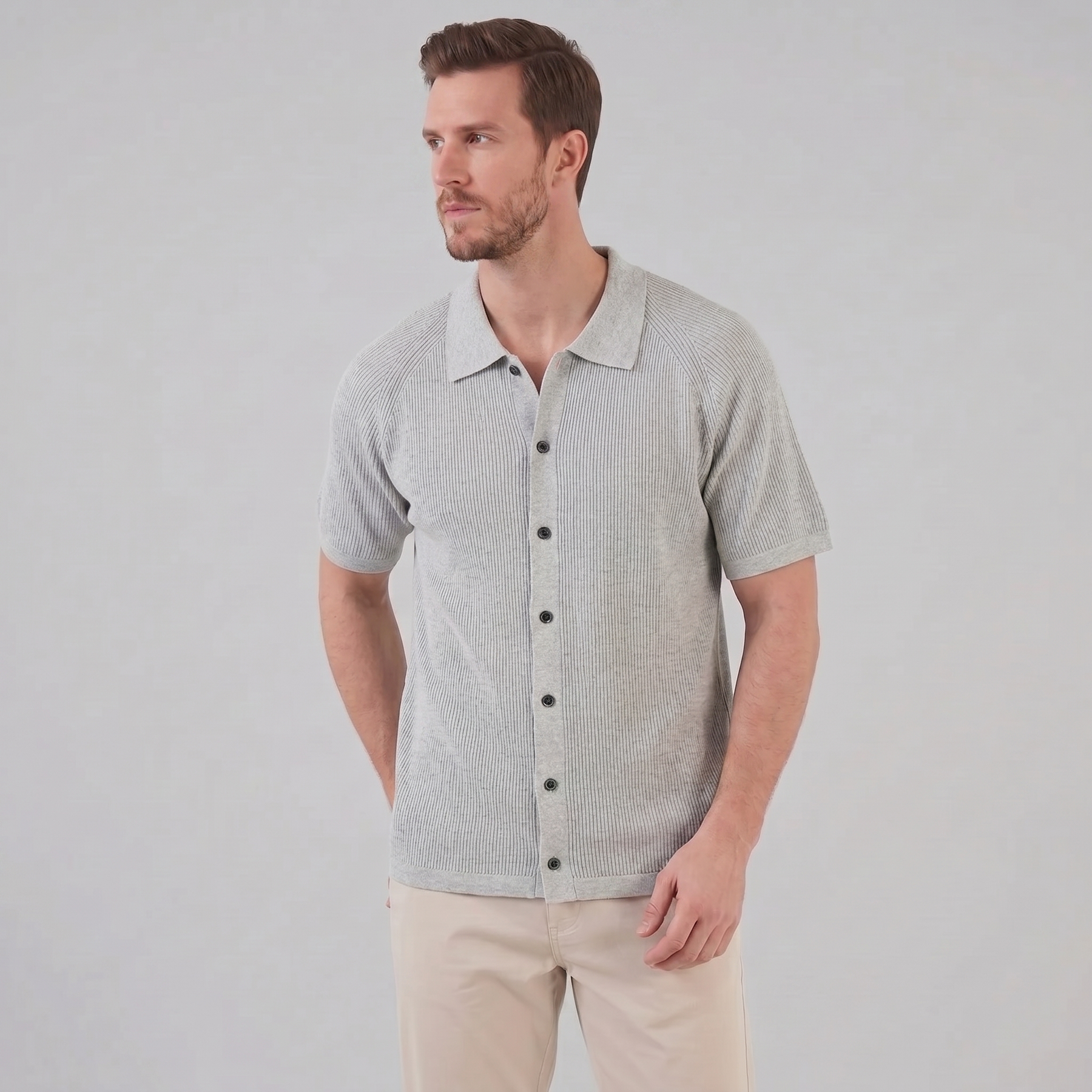 Timeless Long Sleeve Polo in Classic Navy