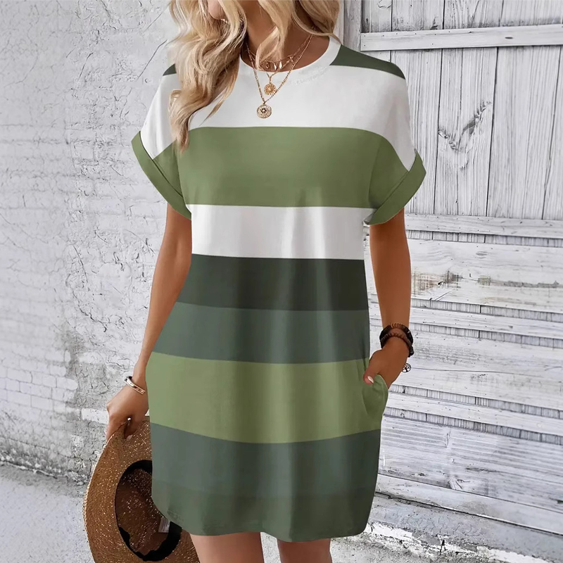Elysian Silk Roundneck Dress