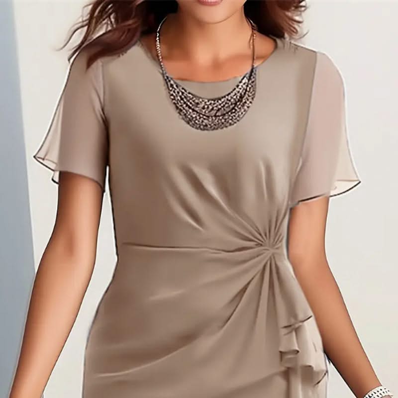 Clarisse Silken Flowing Waist Dress