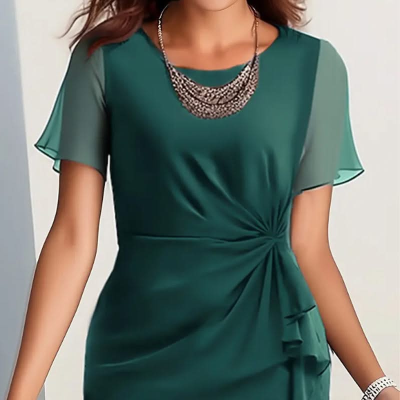 Clarisse Silken Flowing Waist Dress
