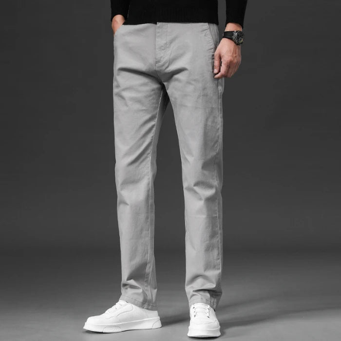 Slim Fit Stretch Chino in Classic Beige