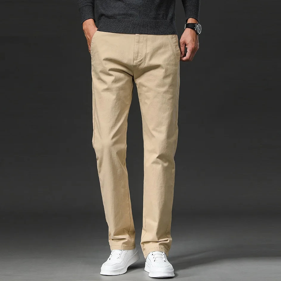 Slim Fit Stretch Chino in Classic Beige