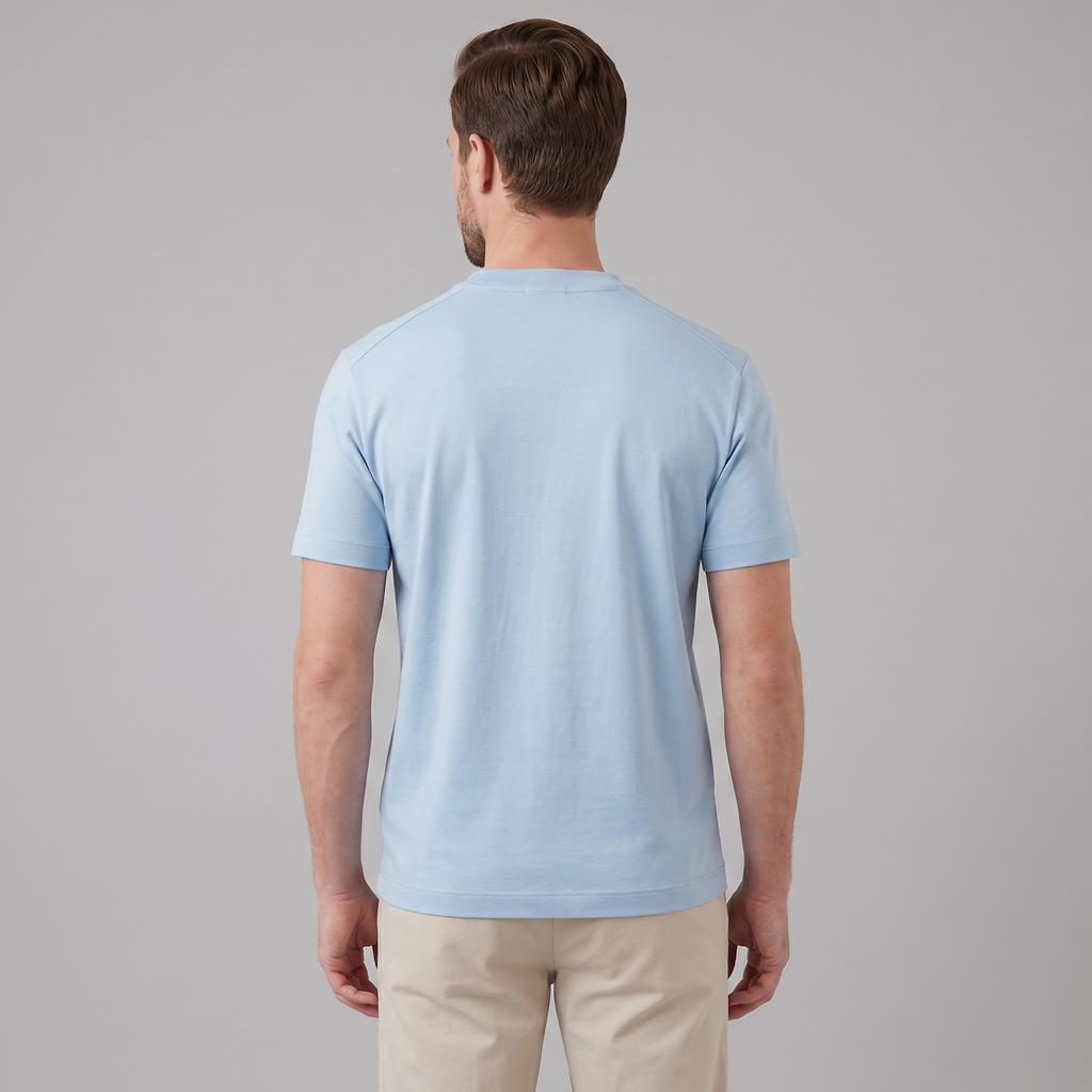 Cotton Crew Neck T-Shirt in Classic White