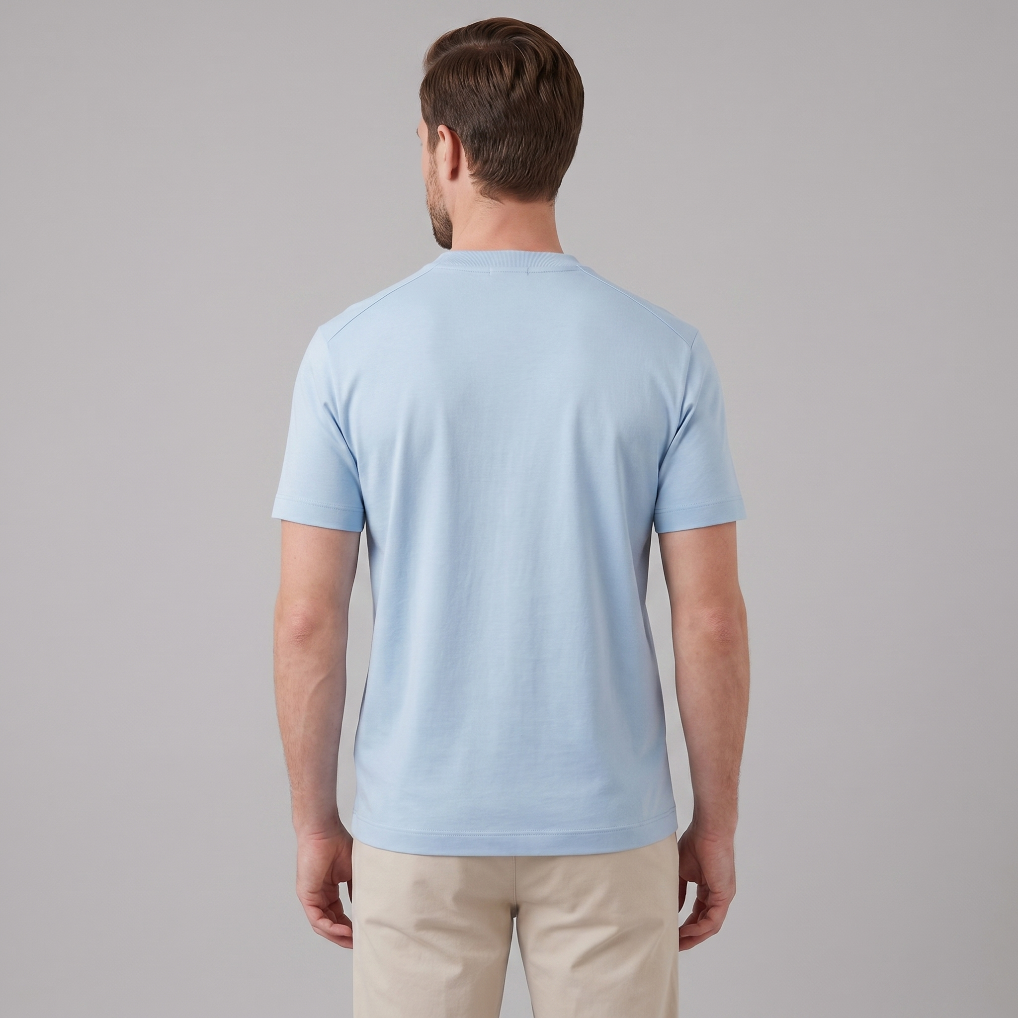 Cotton Crew Neck T-Shirt in Classic White