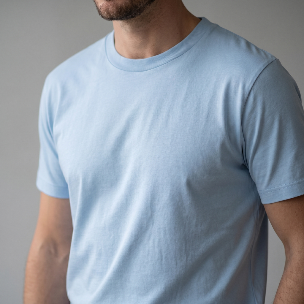 Cotton Crew Neck T-Shirt in Classic White