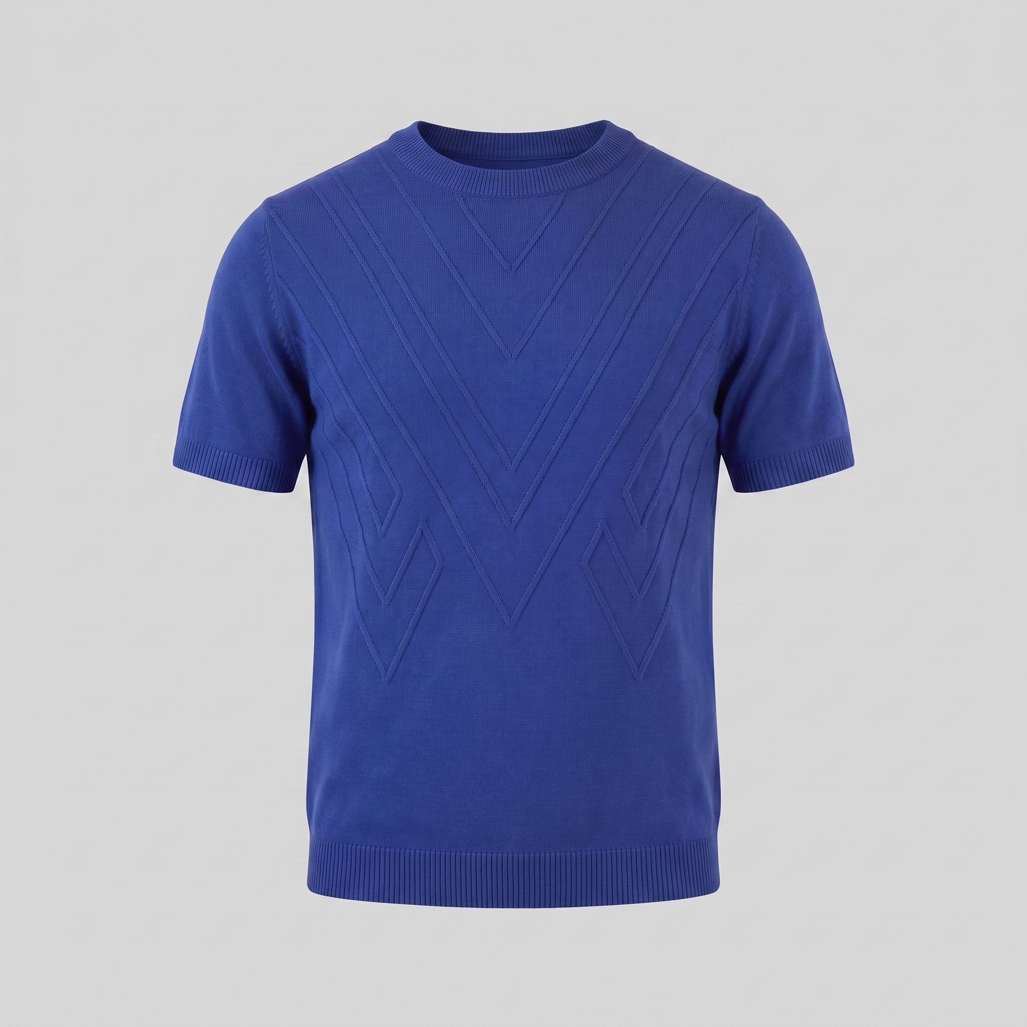 Textured Long Sleeve Crew Neck T-Shirt