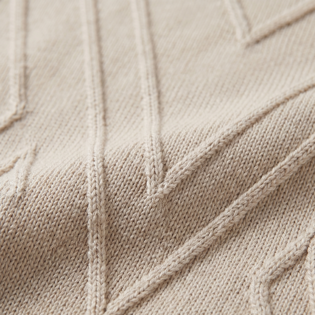 Textured Long Sleeve Crew Neck T-Shirt