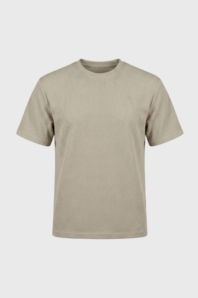 Waffle Textured Short Sleeve T-Shirt