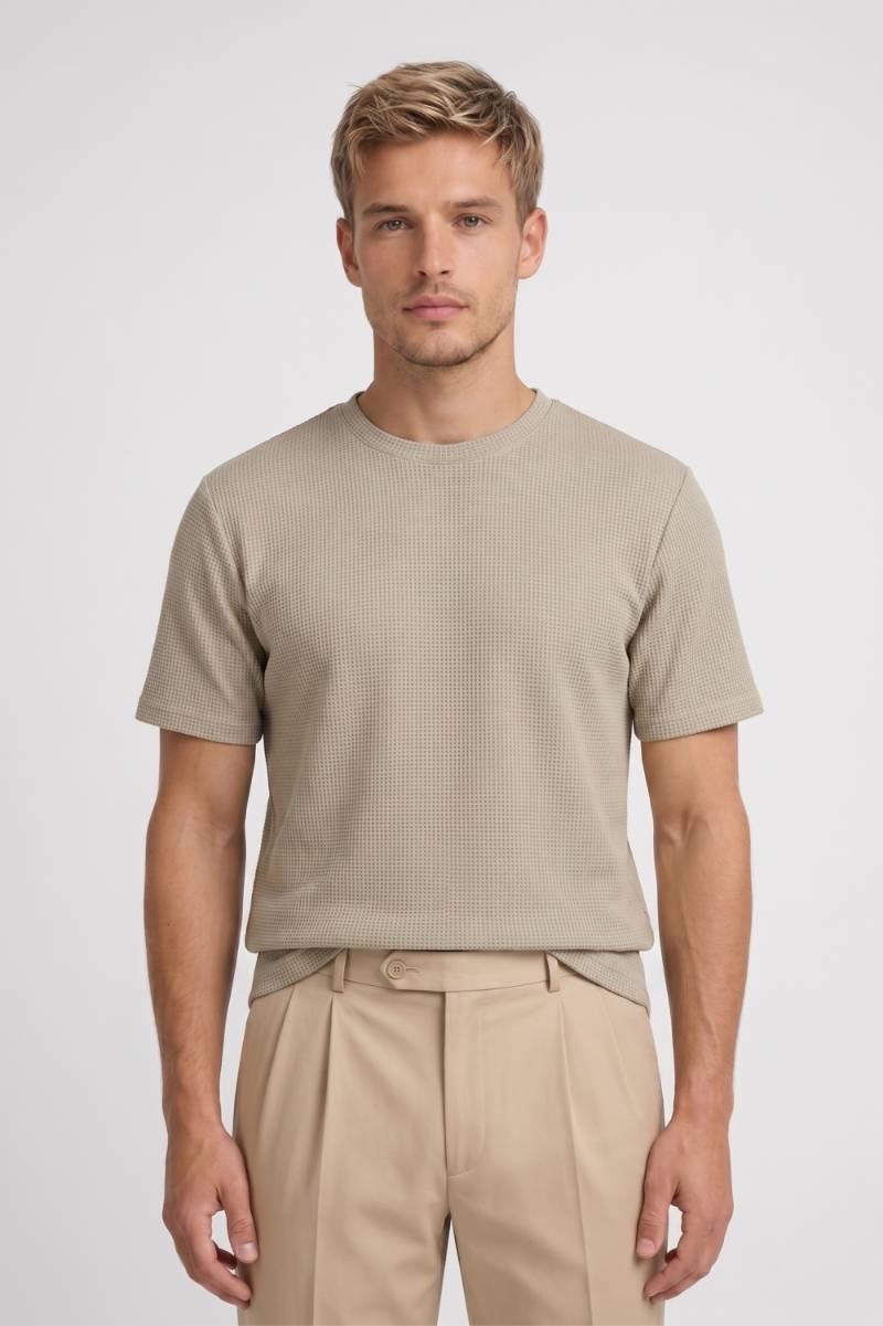 Waffle Textured Short Sleeve T-Shirt