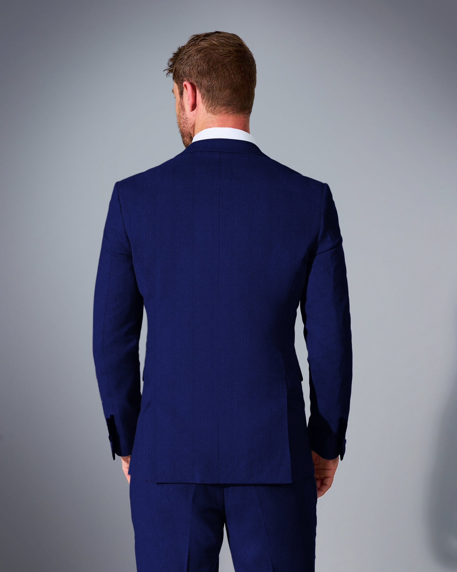 Textured Tailored Fit Stretch Blazer