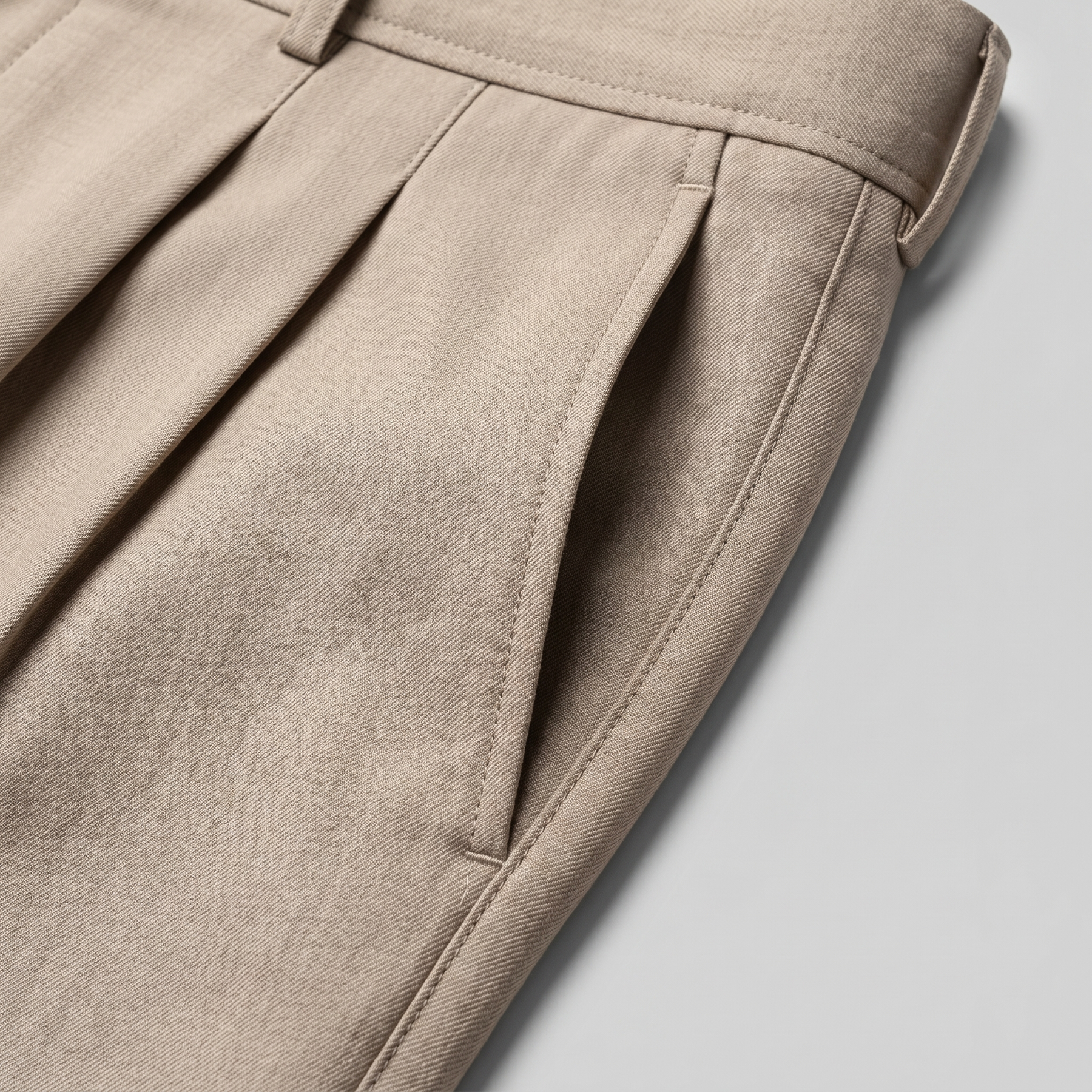 Belted Wide-Leg Trousers in Classic Charcoal