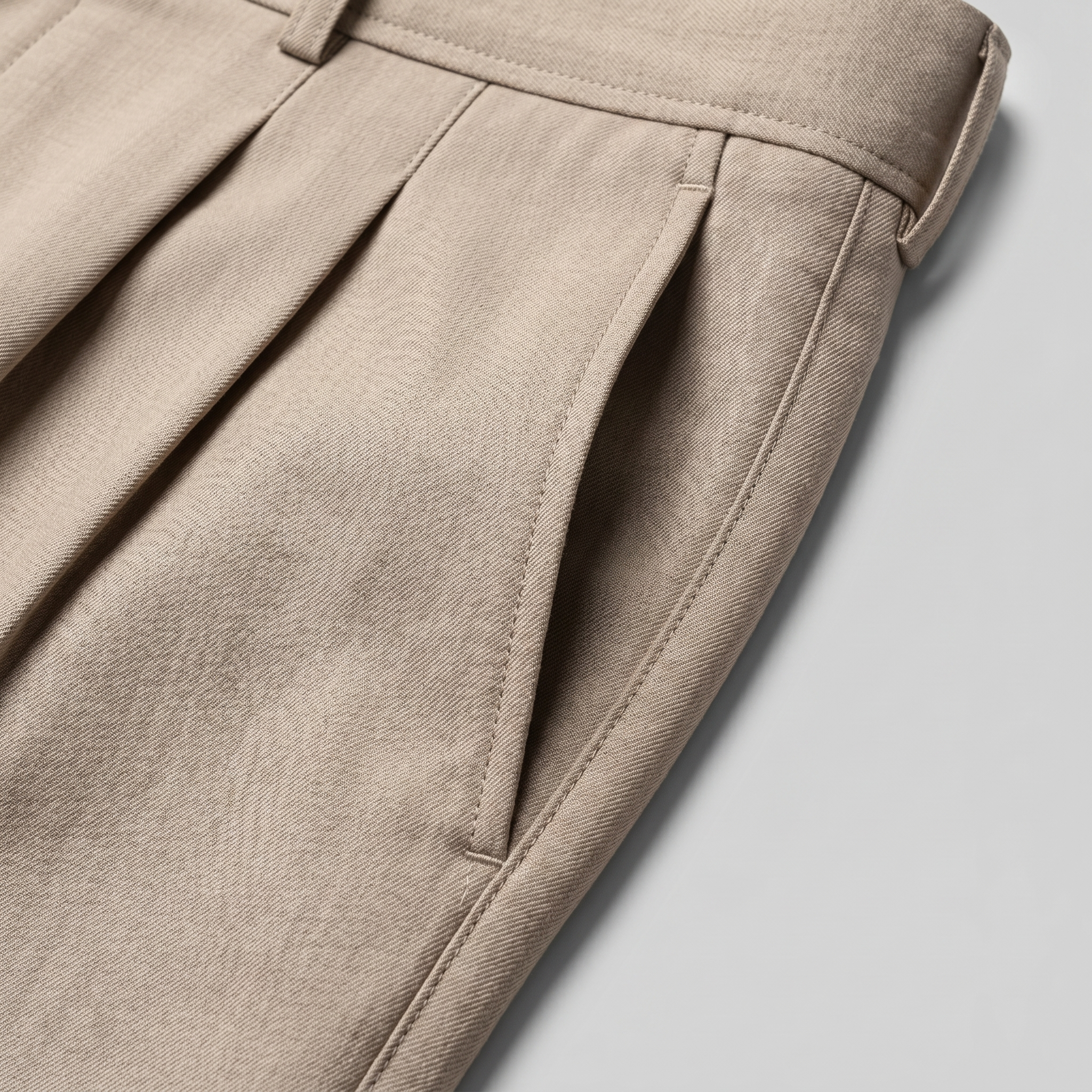 Belted Wide-Leg Trousers in Classic Charcoal