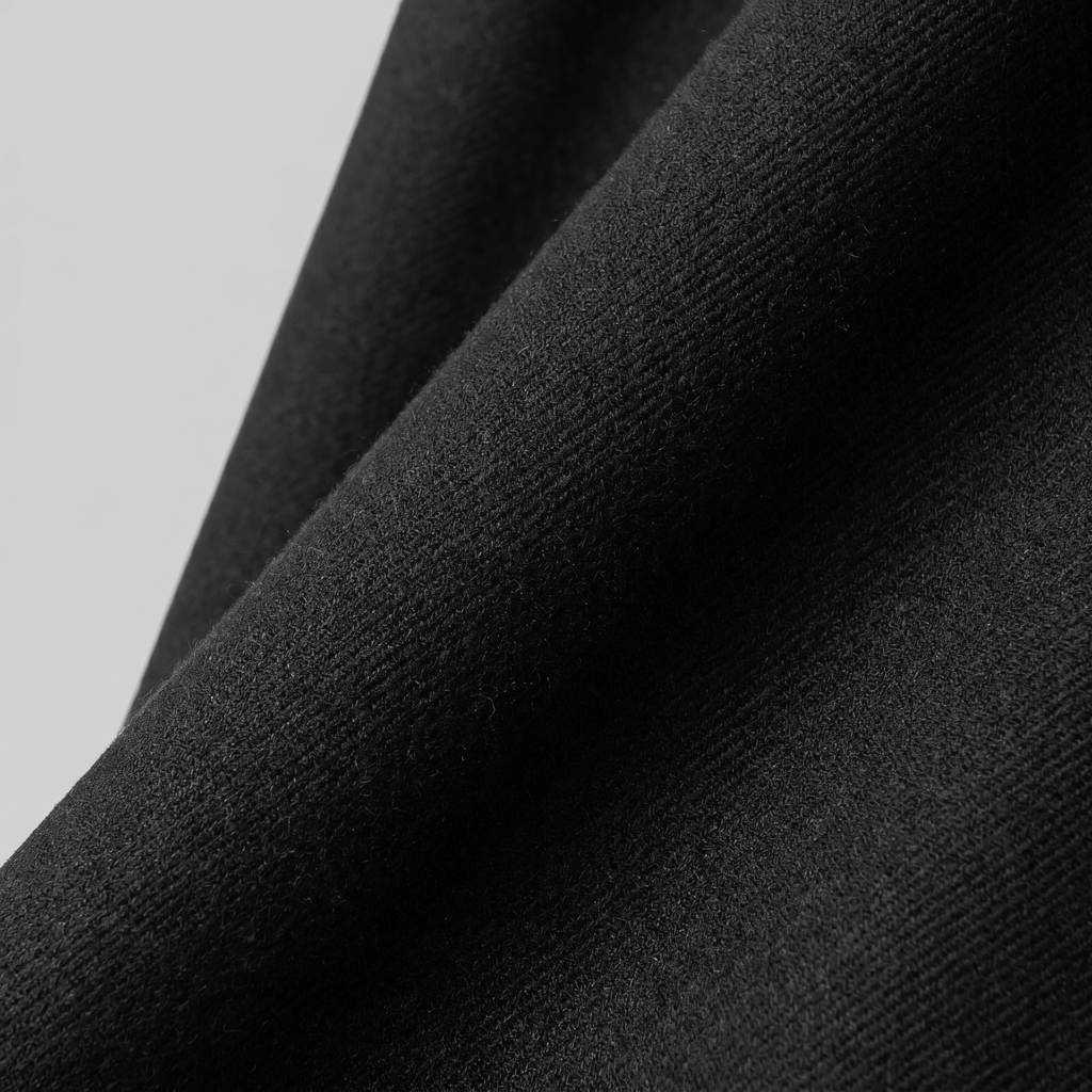 Belted Wide-Leg Trousers in Classic Charcoal