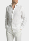 Portofino Coastal Cotton Shirt - White