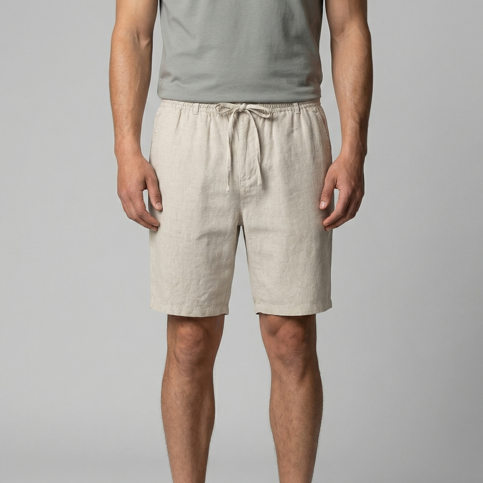 Men's Relaxed Fit Summer Shorts in Classic Beige