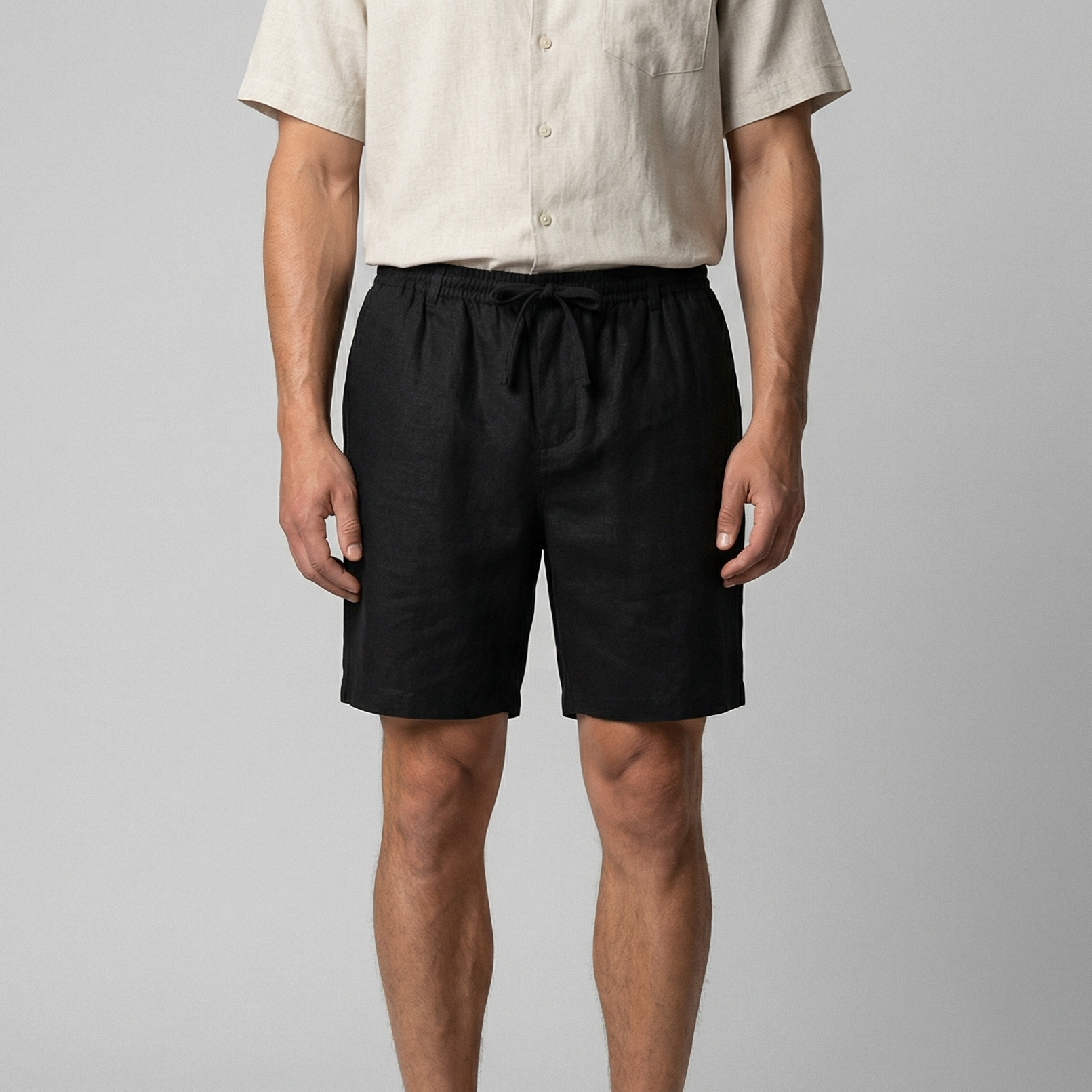 Men's Relaxed Fit Summer Shorts in Classic Beige