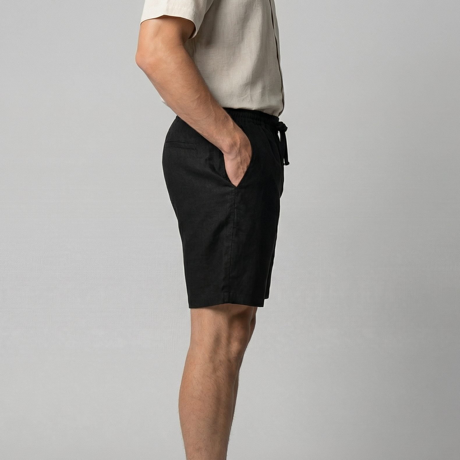 Men's Relaxed Fit Summer Shorts in Classic Beige