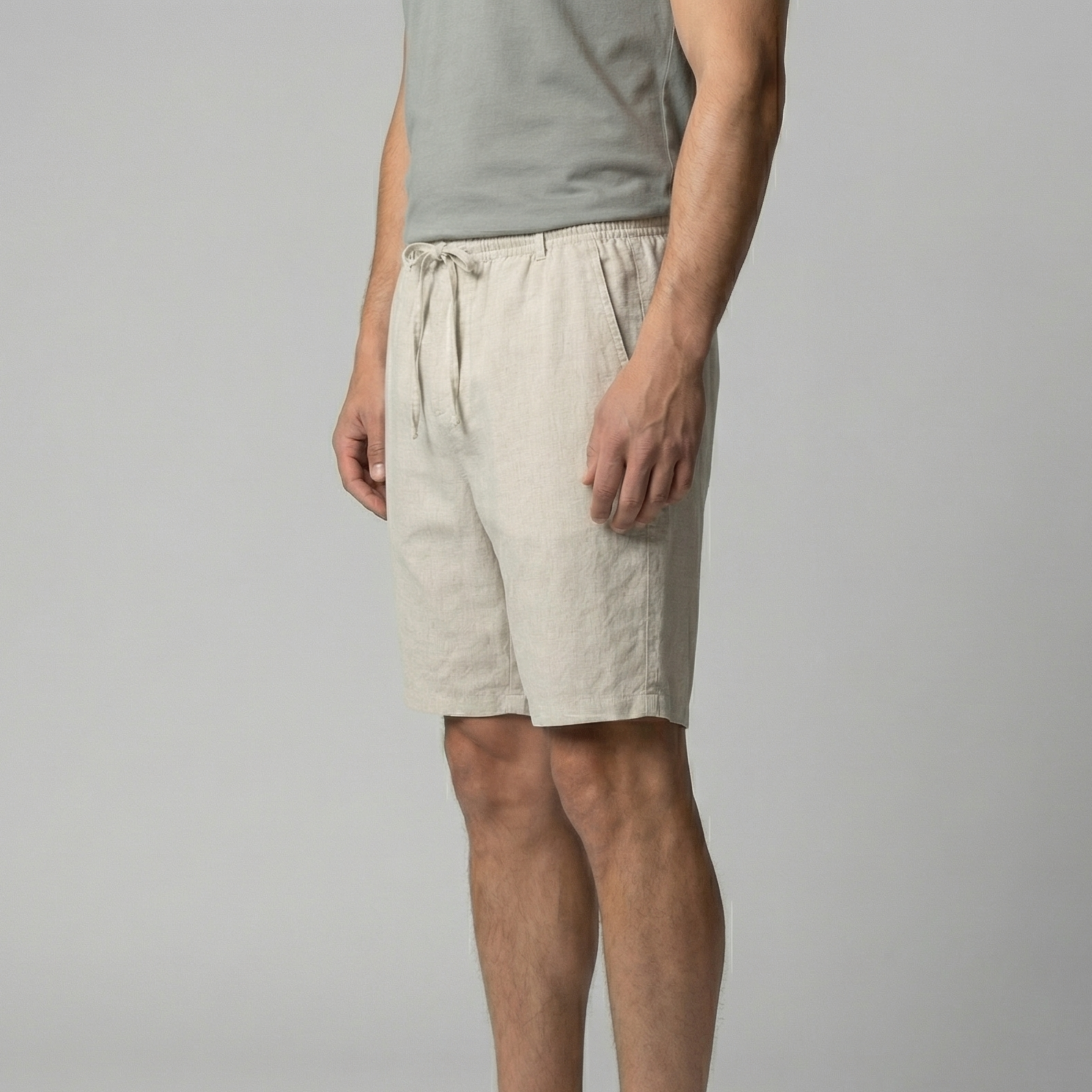 Men's Relaxed Fit Summer Shorts in Classic Beige