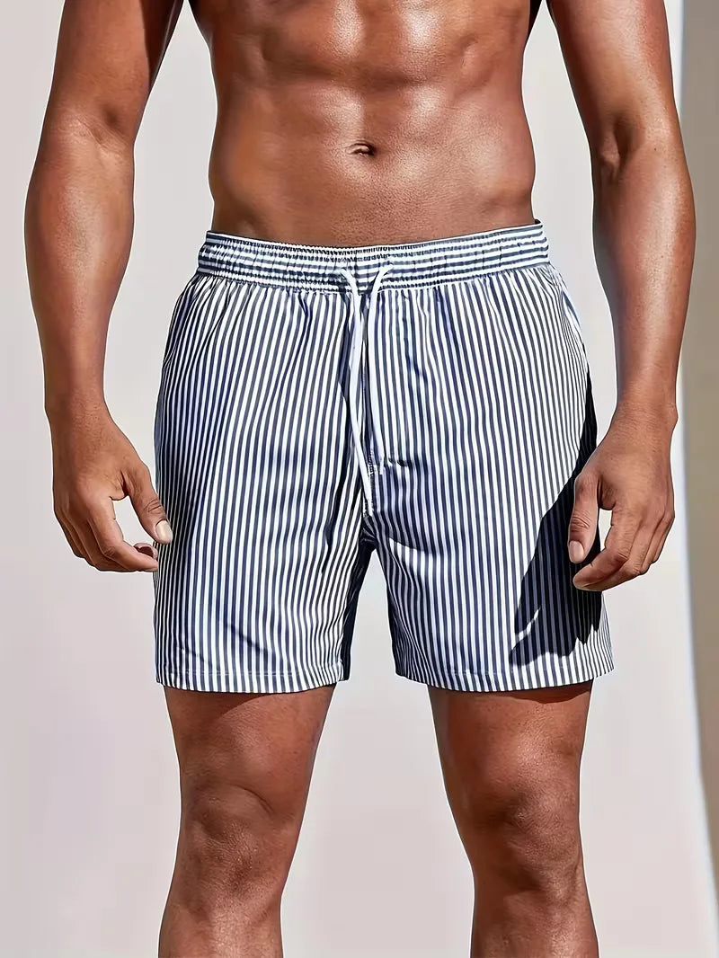 Men's Striped Swim Shorts in Summer Palette