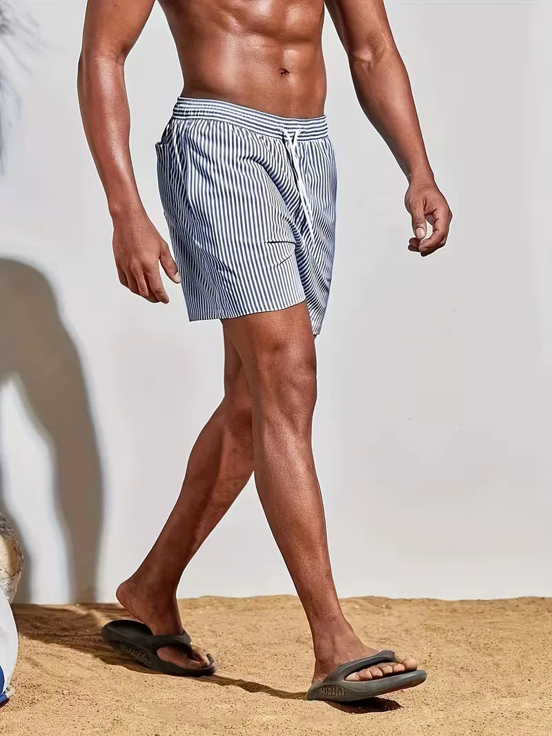 Men's Striped Swim Shorts in Summer Palette