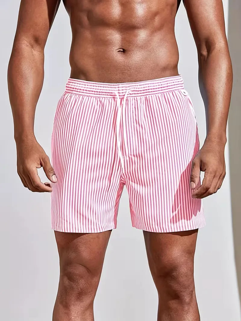 Men's Striped Swim Shorts in Summer Palette