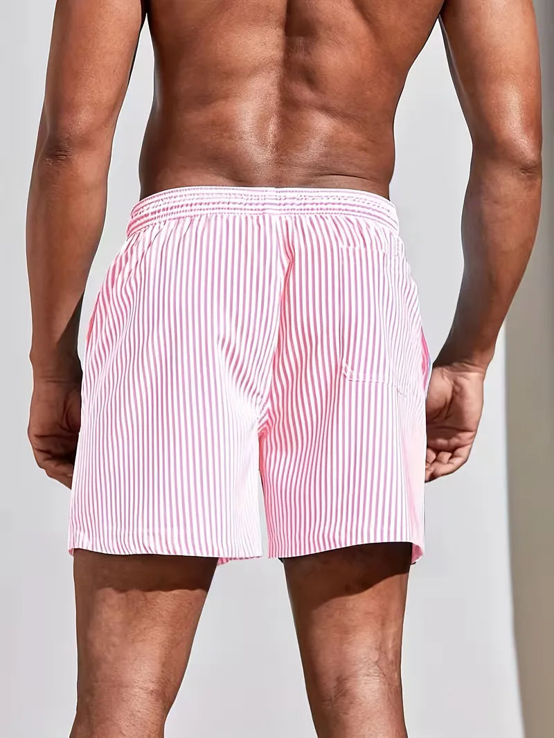 Men's Striped Swim Shorts in Summer Palette